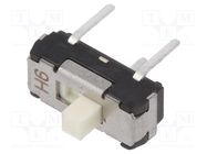 Switch: slide; Pos: 2; SPDT; 0.2A/12VDC; ON-ON; THT; Leads: straight Nidec Copal Electronics