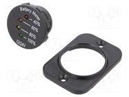 Voltmeter; on panel,screw; LED; black; 7÷33V 