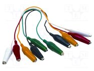 Test leads; Urated: 300V; Inom: 7A; Len: 0.3m; aligator clip MUELLER ELECTRIC