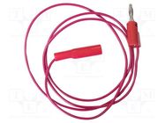 Test lead; 5A; banana plug 4mm,aligator clip; Urated: 600V; red MUELLER ELECTRIC