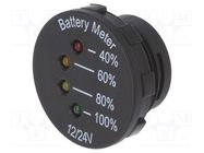 Voltmeter; on panel; LED; black; Features: battery indicator SCI