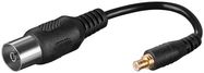 DVB-T Antenna Adapter, black, 0.1 m - coaxial socket > MCX plug