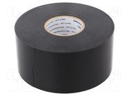 Tape: electrical insulating; W: 50mm; L: 30m; Thk: 0.25mm; black HELLERMANNTYTON