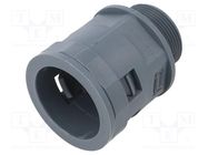 Straight terminal connector; Thread: metric,outside; polyamide HUMMEL