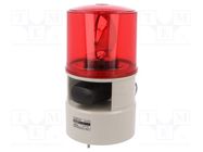 Signaller: lighting-sound; 24VDC; siren,rotating light; red; IP54 QLIGHT