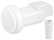 Universal Single LNB, white-grey - digital SAT LNB (DVB-S2) for 1 participants (8K, 4K, UHD, HDTV, 3D)