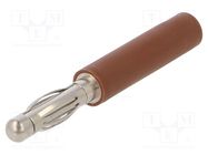 Connector: 4mm banana; adapter; 10A; 70VDC; brown; non-insulated SCHÜTZINGER