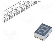 Display: LED; 7-segment; 7mm; 0.28"; No.char: 1; yellow; 10mcd; anode OPTO Plus LED