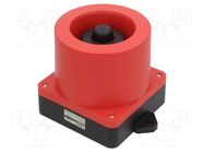 Signaller: sound; siren; 10÷30VDC; 123dB; QWH; IP66; red; Ø168x163mm QLIGHT