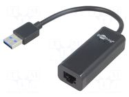 USB to Ethernet adapter; USB 3.0; RJ45 socket,USB A plug; 0.1m GOOBAY