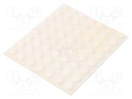 Self-adhesive foot; H: 5.1mm; white; polyurethane; Dim: Ø11.2mm 3M