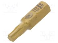 Screwdriver bit; Torx®; TX20; Overall len: 25mm C.K