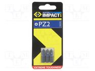 Screwdriver bit; Pozidriv®; PZ2; Overall len: 25mm; 3pcs. C.K