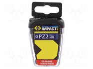 Screwdriver bit; Pozidriv®; PZ2; 1/4"; Overall len: 50mm; 10pcs. C.K