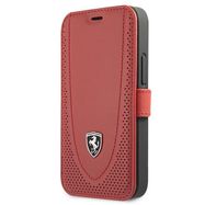 Ferrari FEOGOFLBKP12SRE iPhone 12 mini 5.4&quot; red/red book Off Track Perforated, Ferrari