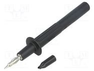 Measuring tip; 32A; black; Tip diameter: 4mm; Socket size: 4mm STÄUBLI