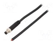 Connector: M8; 1m; male; PIN: 6; IP67; straight; plug AMPHENOL LTW