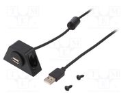 Extender; USB A socket; 2m; USB 2.0 Goobay