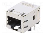 RJ45; socket; MXMag; PIN: 8; shielded,with isolation transformer MOLEX