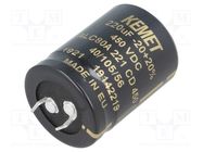 Capacitor: electrolytic; SNAP-IN; 220uF; 450VDC; Ø30x40mm; ±20% KEMET