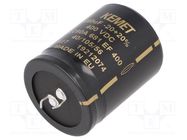 Capacitor: electrolytic; SNAP-IN; 680uF; 400VDC; Ø40x50mm; ±20% KEMET