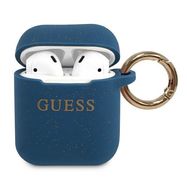 Guess GUACCSILGLBL AirPods cover blue/blue Silicone Glitter, Guess