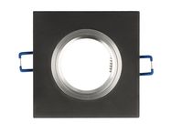 LED line® downlight glass square black 90x26x10mm frosted GLIKKA