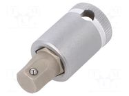 Socket; Hex Plus key,socket spanner; HEX 9mm; 3/8"; Zyklop WERA
