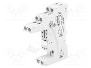 Socket; PIN: 8; 12A; 300VAC; on panel,for DIN rail mounting RELPOL