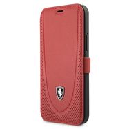 Ferrari FEOGOFLBKP12LRE iPhone 12 Pro Max 6.7&quot; red/red book Off Track Perforated, Ferrari