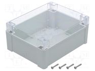 Enclosure: multipurpose; X: 190mm; Y: 240mm; Z: 105mm; ZP; light grey KRADEX