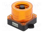 Signaller: lighting-sound; 10÷30VDC; LED; amber; IP66; Ø136x126mm QLIGHT