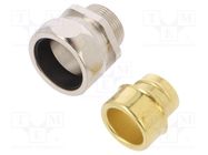 Straight terminal connector; Thread: metric,outside; brass; IP65 