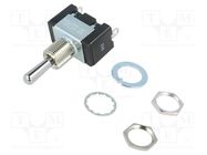 Switch: toggle; Pos: 3; SP3T; ON-OFF-ON; 5A/125VAC; ET; Toggle: round Nidec Copal Electronics