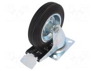 Transport wheel; Ø: 160mm; W: 25mm; H: 197mm; torsional with lock RADER