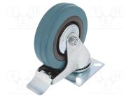 Transport wheel; Ø: 100mm; W: 25mm; H: 130mm; torsional with lock RADER