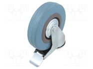 Transport wheel; Ø: 125mm; W: 27mm; H: 155mm; torsional with lock RADER