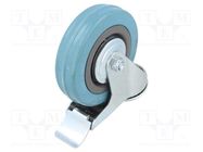 Transport wheel; Ø: 100mm; W: 25mm; H: 130mm; torsional with lock RADER