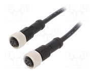 Cable: for sensors/automation; PIN: 4; M12-M12; 1m; plug; plug; 250V AMPHENOL LTW