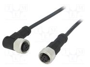 Cable: for sensors/automation; PIN: 4; M12-M12; 1m; plug; plug; 250V AMPHENOL LTW