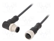 Cable: for sensors/automation; PIN: 4; M12-M12; 1m; plug; plug; 250V AMPHENOL LTW