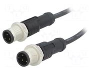 Cable: for sensors/automation; PIN: 4; with metal nut; plug; 250V AMPHENOL LTW
