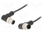 Cable: for sensors/automation; PIN: 4; M12-M12; 1m; plug; plug; 250V AMPHENOL LTW