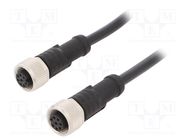 Cable: for sensors/automation; PIN: 8; M12-M12; 1m; plug; plug; 30V AMPHENOL LTW