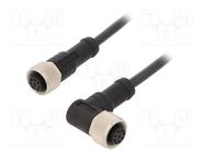 Cable: for sensors/automation; PIN: 8; M12-M12; 1m; plug; plug; 30V AMPHENOL LTW