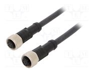 Cable: for sensors/automation; PIN: 10; M12-M12; 1m; plug; plug AMPHENOL LTW