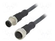Cable: for sensors/automation; PIN: 10; with metal nut; plug; 30V AMPHENOL LTW