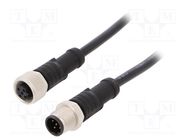 Cable: for sensors/automation; PIN: 5; M12-M12; B code-Profibus AMPHENOL LTW