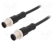 Cable: for sensors/automation; PIN: 5; M12-M12; B code-Profibus AMPHENOL LTW