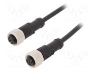 Cable: for sensors/automation; PIN: 4; M12-M12; D code-Ethernet AMPHENOL LTW